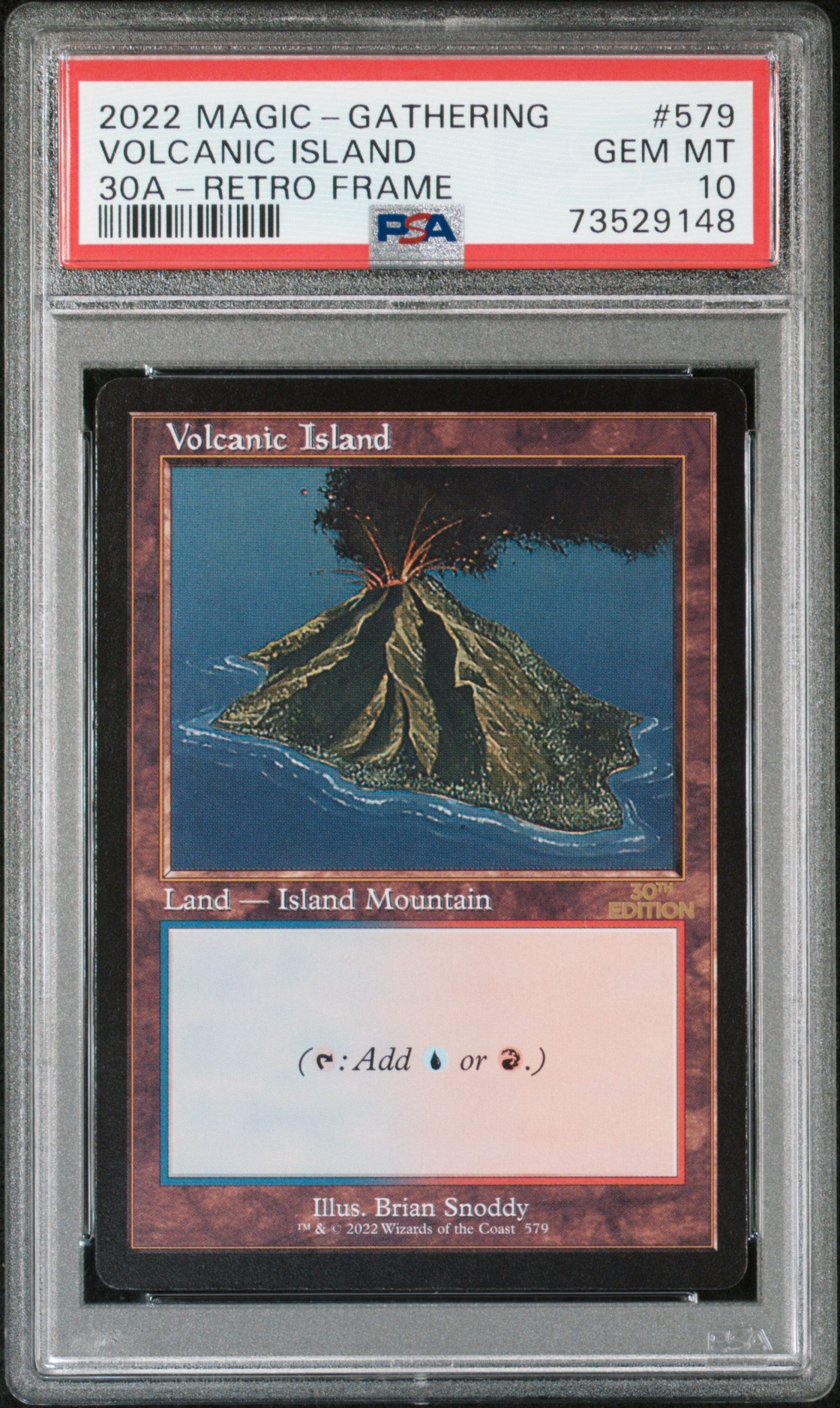2022 MTG 30th Anniversary Volcanic Island #579 – Retro Frame – PSA 10 Gem Mint
