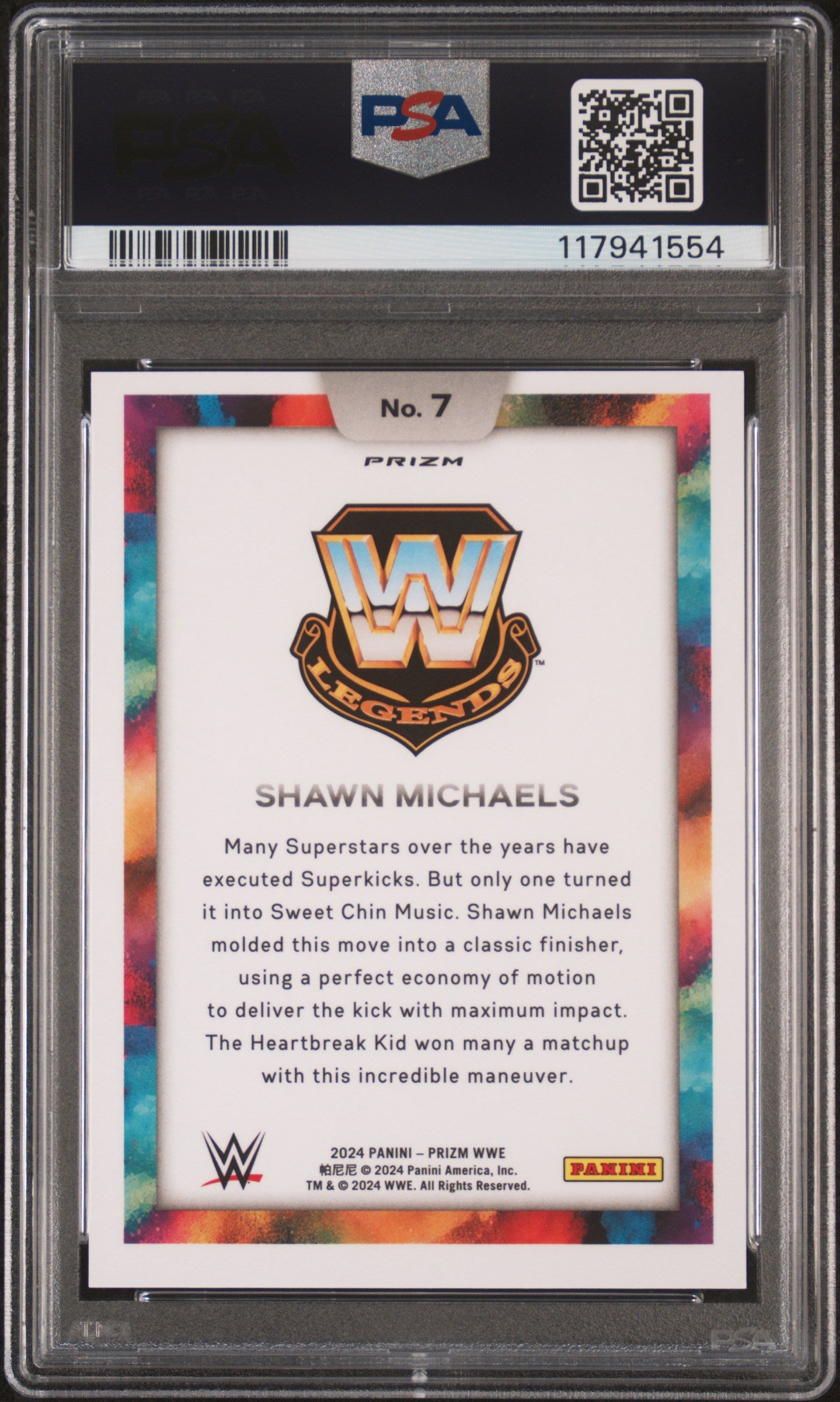 2024 Panini Prizm WWE – Color Blast #7 Shawn Michaels – PSA 10 Gem Mint