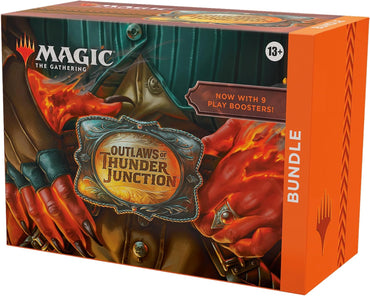 Outlaws of Thunder Junction Bundle - 9 Play Boosters, 30 Land Cards + Exclusive Accessories
