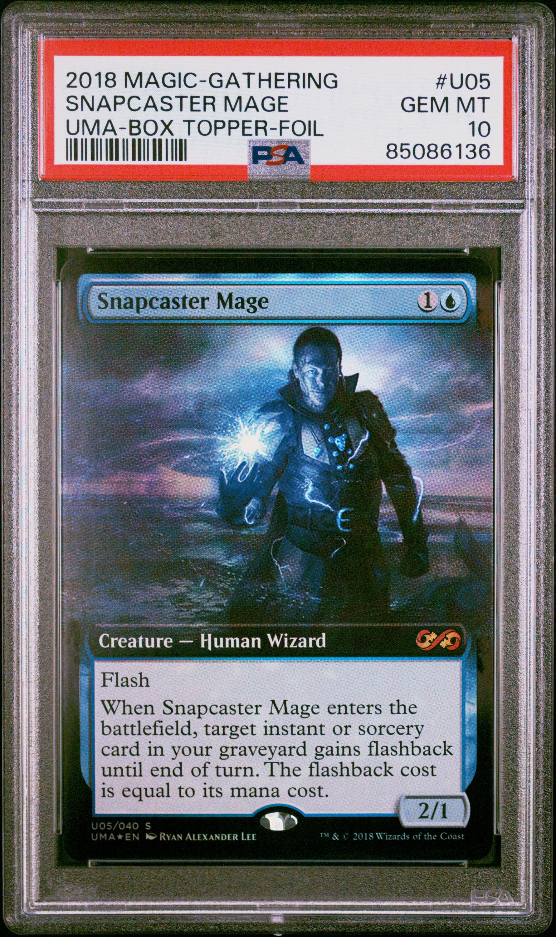 2022 MTG Ultimate Masters Snapcaster Mage U05 – Box Topper Foil – PSA 10 Gem Mint