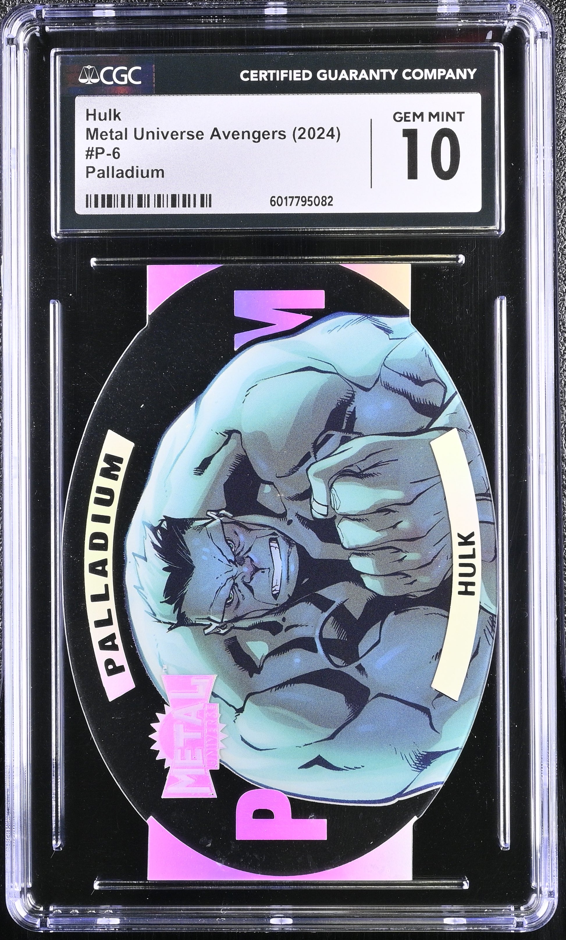 2023 Marvel Metal Universe Avengers – Hulk P-6 Palladium – CGC 10 Gem Mint