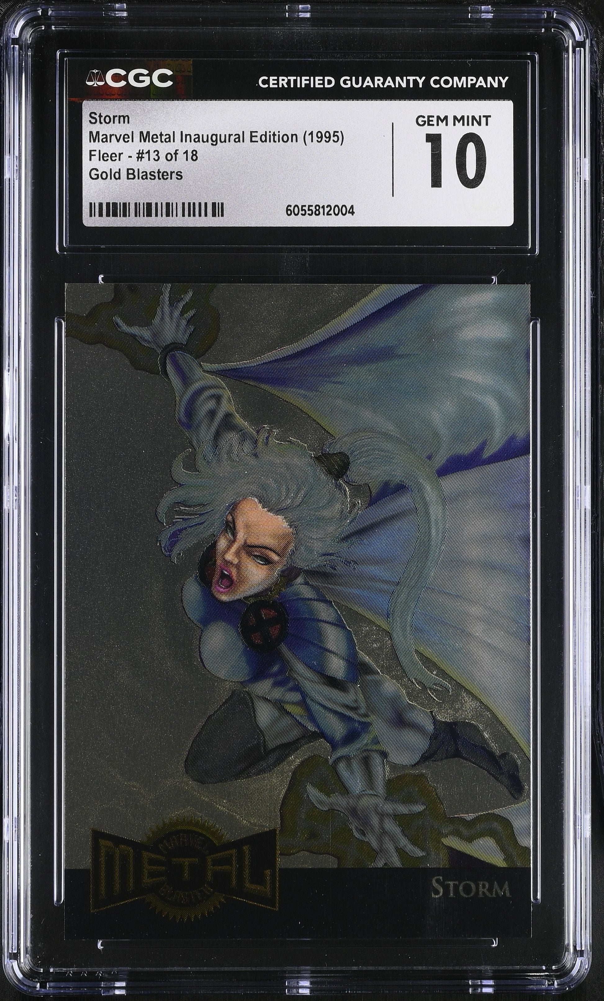 CGC certified Marvel Storm trading card from Marvel Metal Inaugural Edition
