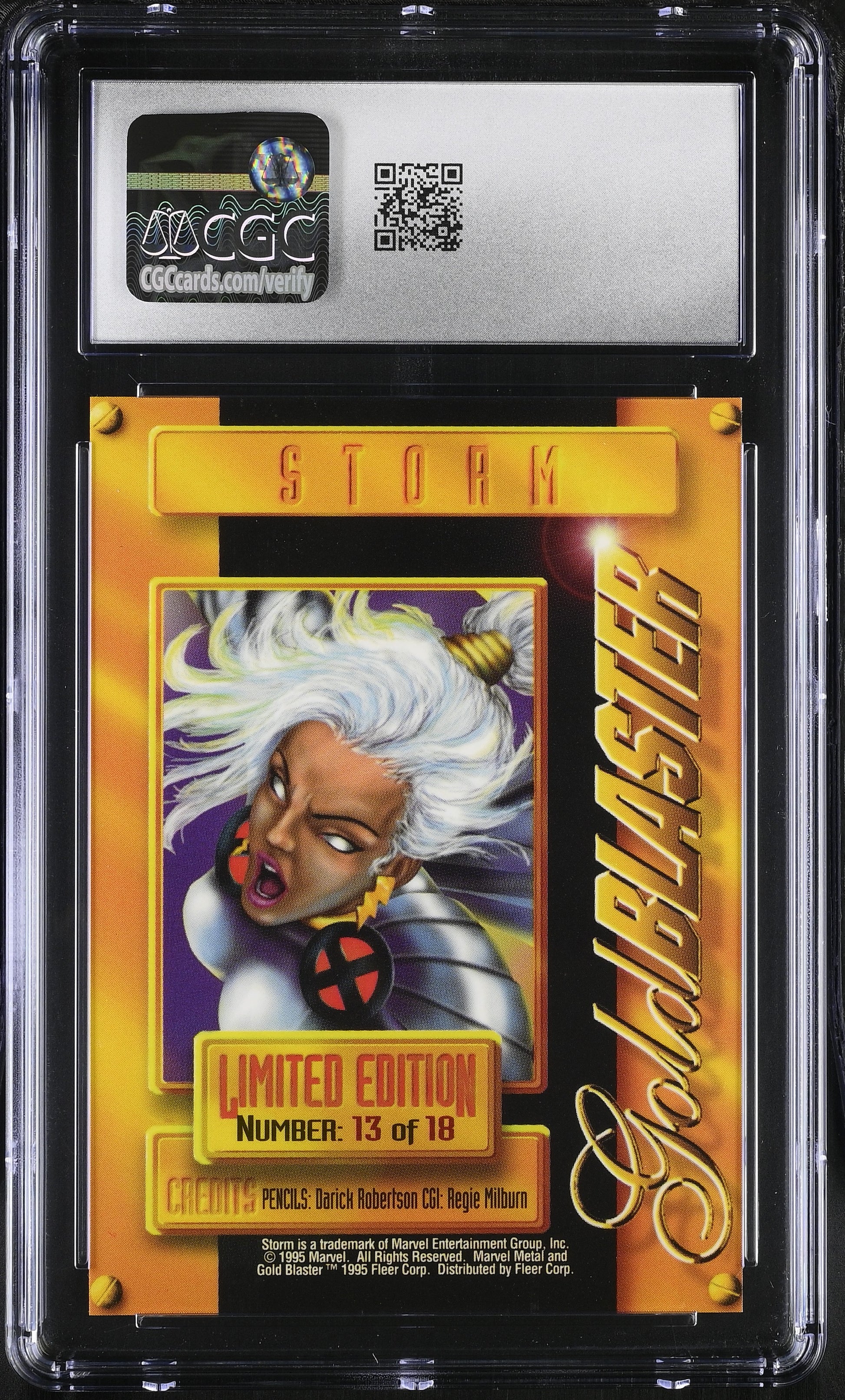 Storm Marvel Metal Inaugural Edition – Gold Blasters 13/18 – CGC 10 Gem Mint
