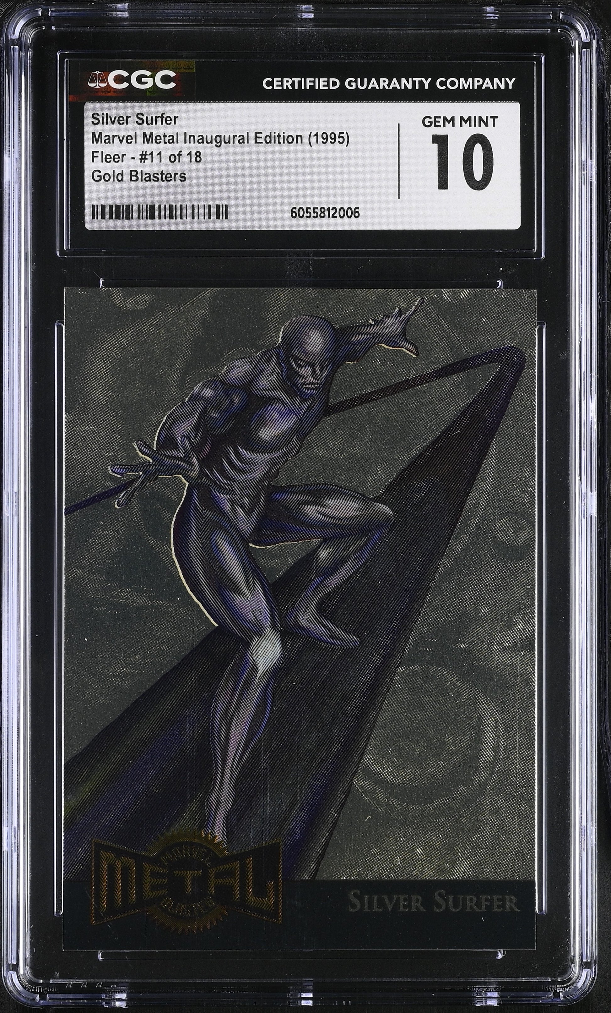 Silver Surfer Marvel Metal card with CGC certification label