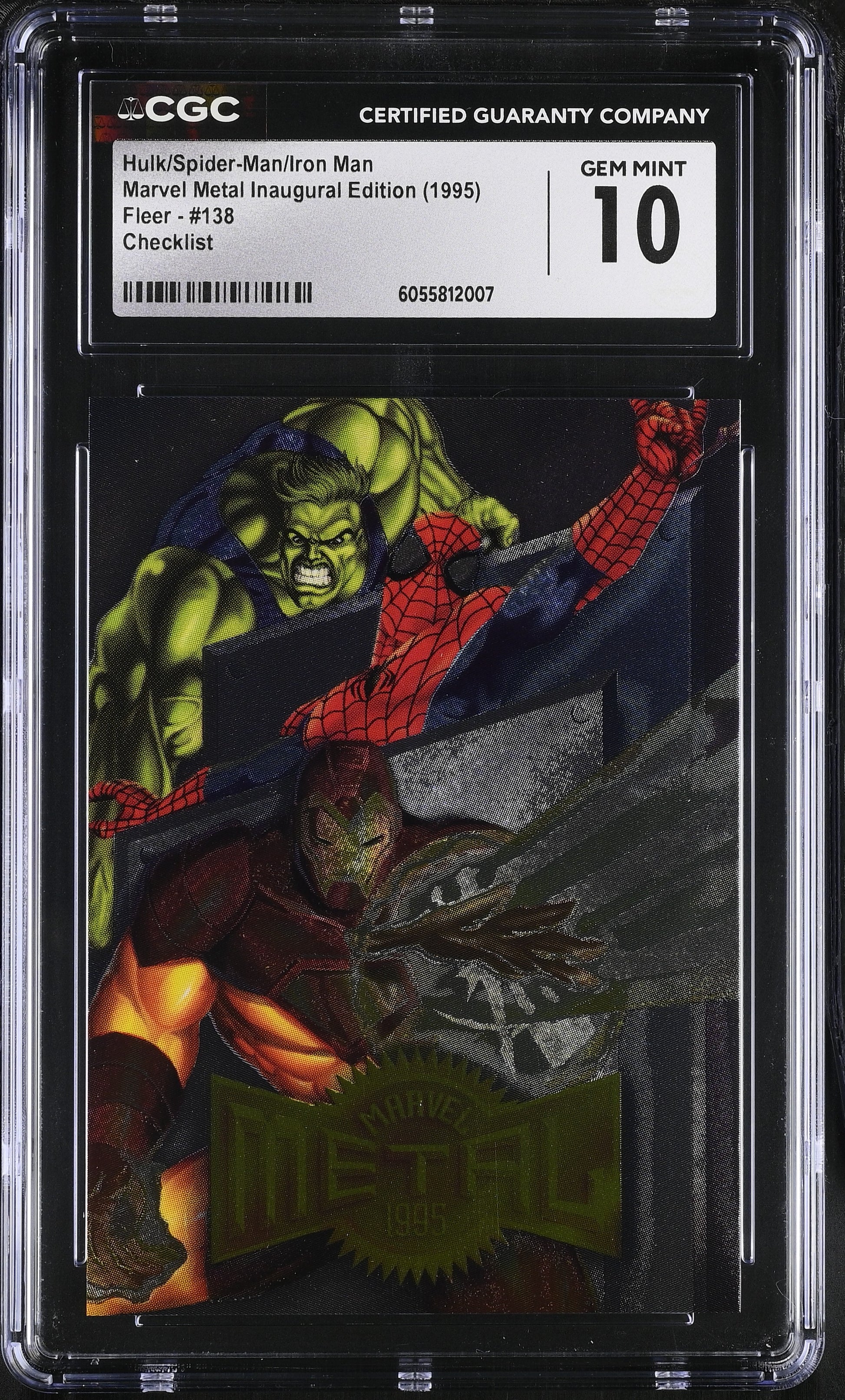 Comic book cover featuring Hulk and Spider-Man with CGC certification label