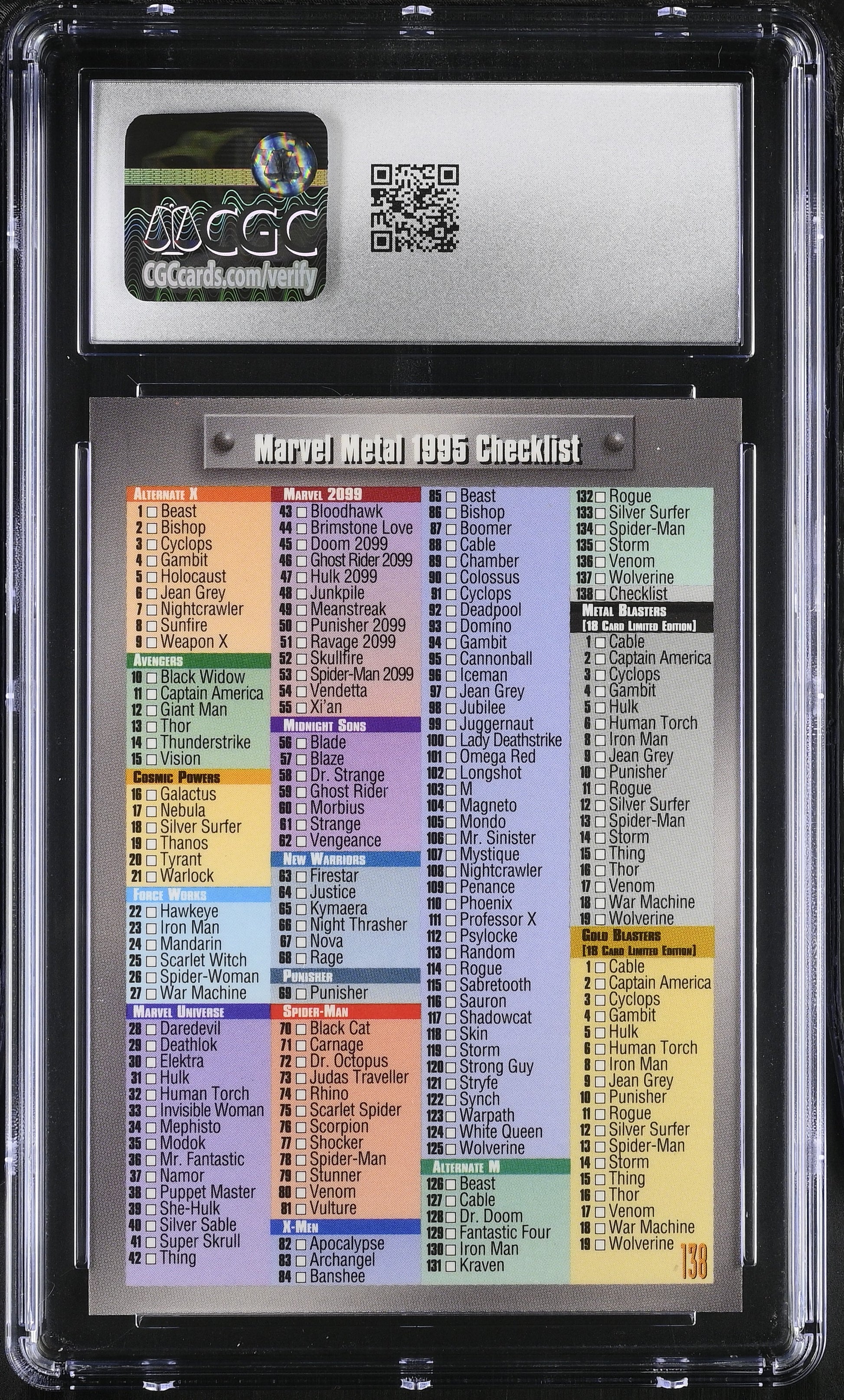 Hulk / Spider-Man / Iron Man – Marvel Metal Inaugural Edition #138 – CGC 10 Gem Mint