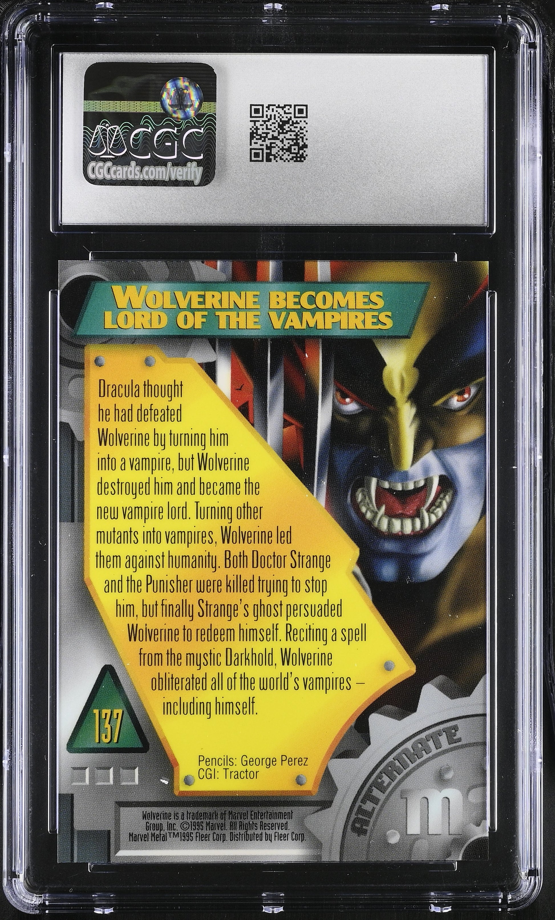 Wolverine #137 – Marvel 1995 Metal – CGC 10 Gem Mint