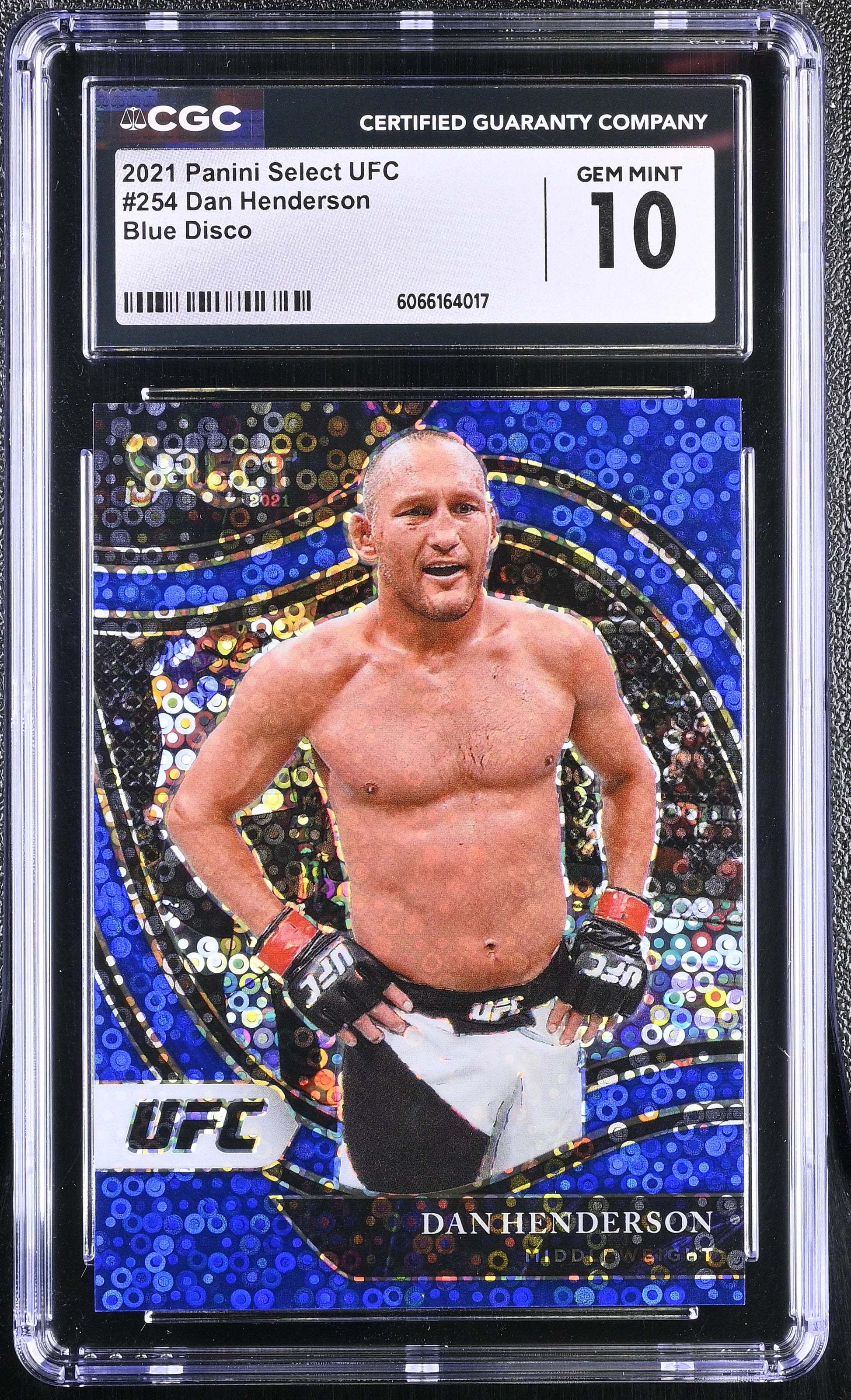 2021 Panini Select UFC #254 Dan Henderson – Blue Disco Parallel – CGC 10 Gem Mint