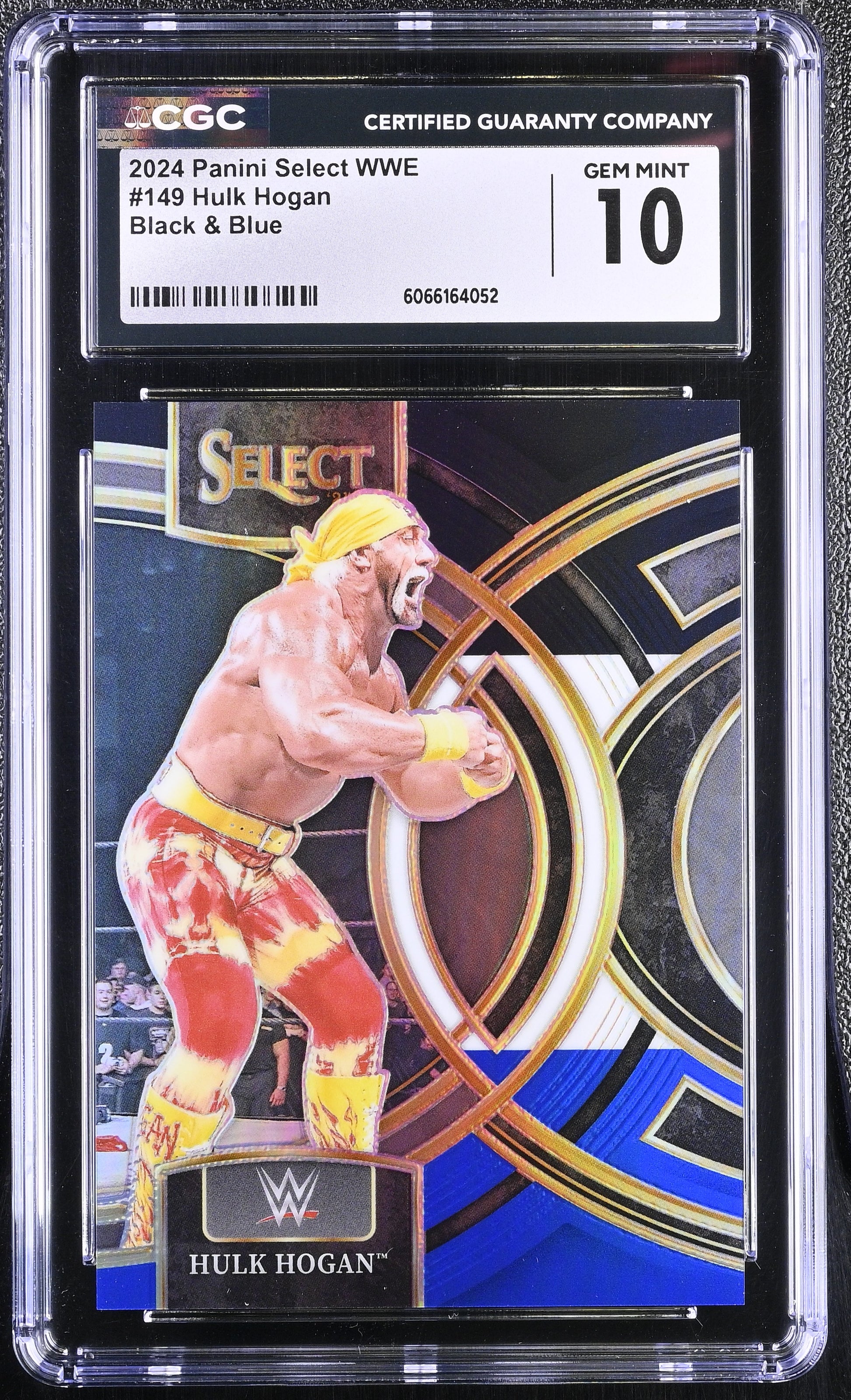 2024 Panini Select WWE #149 Hulk Hogan – Black & Blue Parallel – CGC 10 Gem Mint