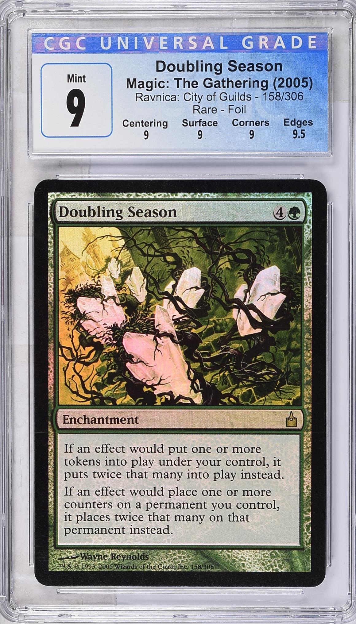 Doubling Season MTG Ravnica foil enchantment card artwork Magic the Gathering
