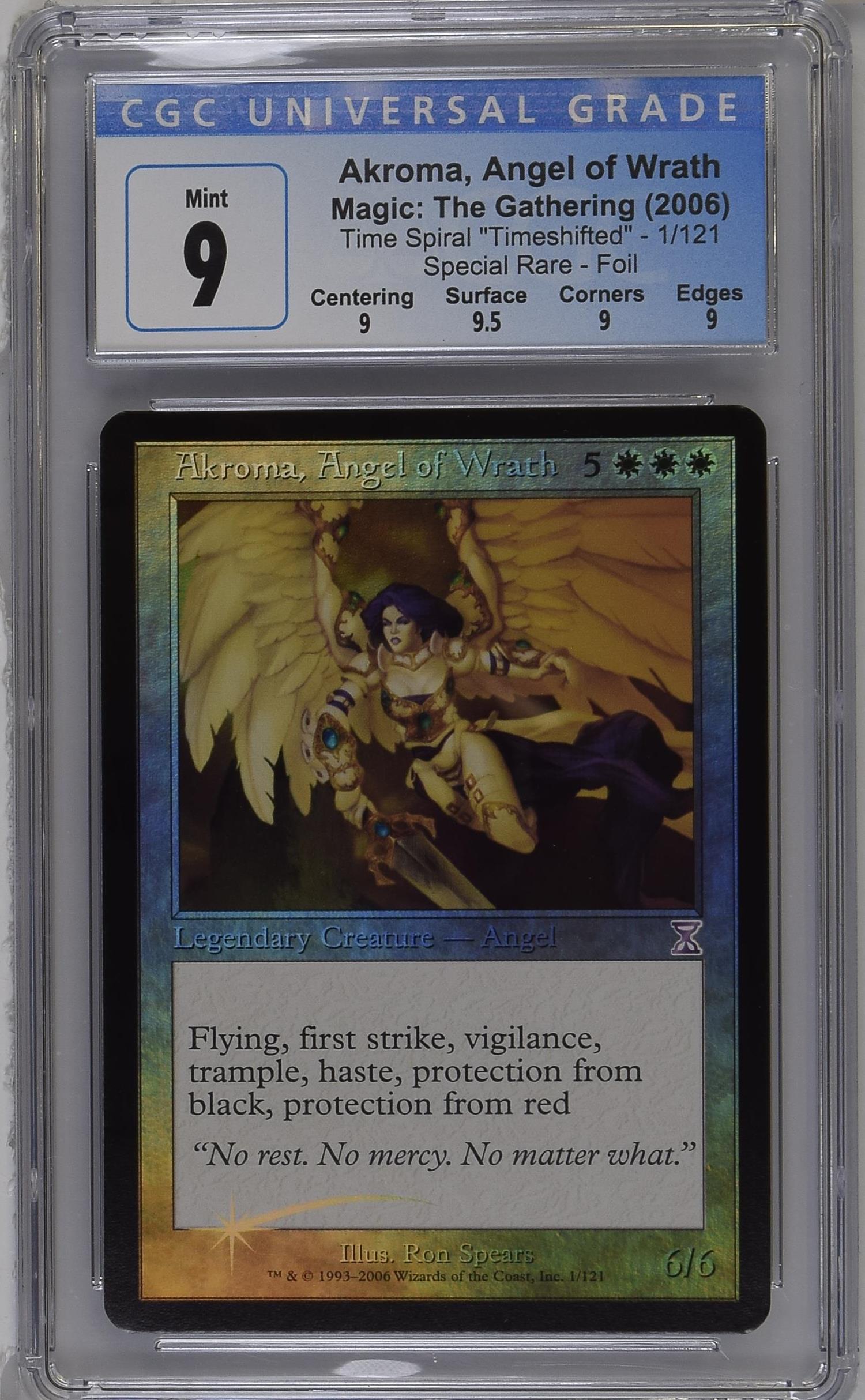 2006 MTG Akroma, Angel of Wrath – Time Spiral “Timeshifted” Foil – CGC 9 Mint