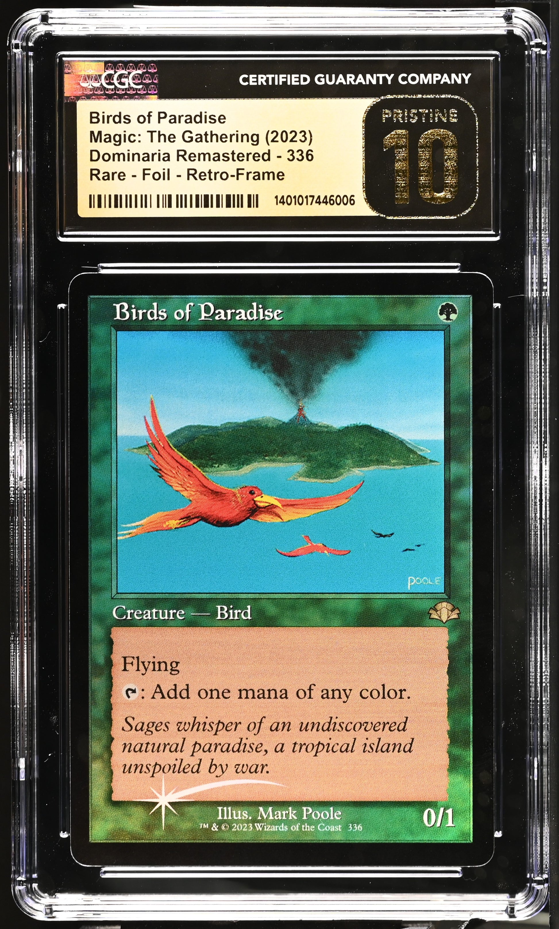 2023 MTG Dominaria Remastered Birds of Paradise – Retro‑Frame Foil – CGC 10 Pristine