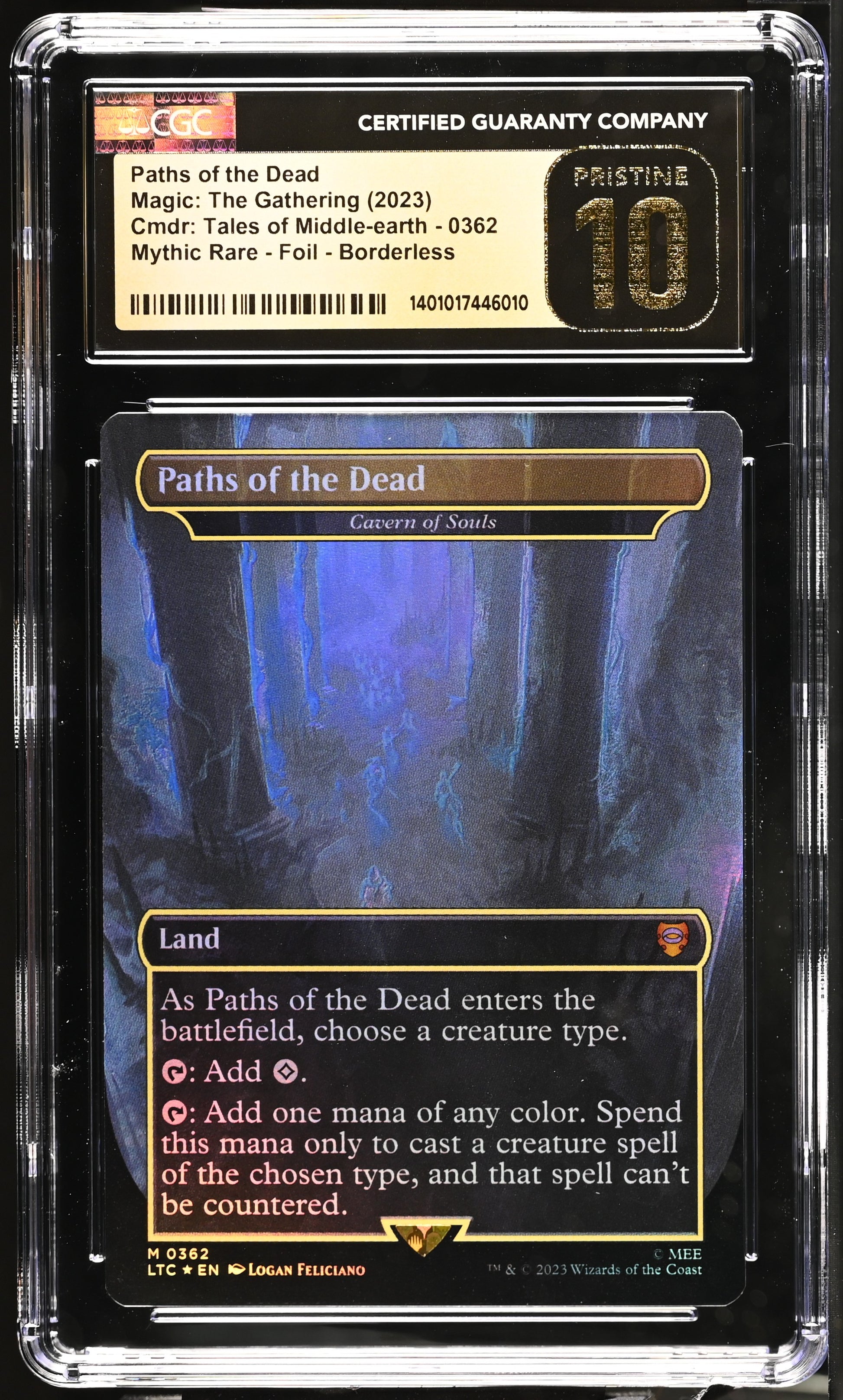 MTG Tales of Middle‑earth “Paths of the Dead” – Cavern of Souls (Foil) – CGC 10 Pristine