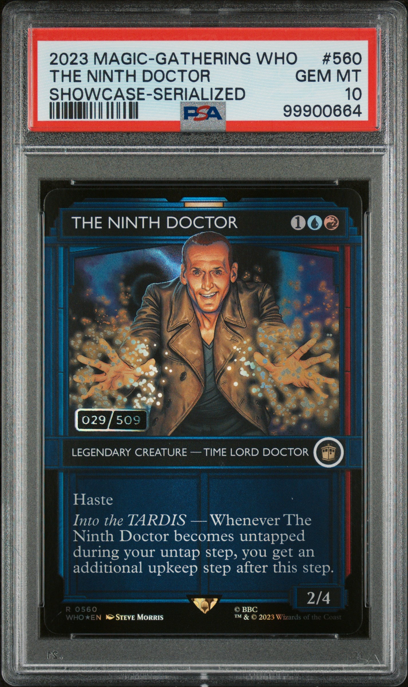 2023 MTG Doctor Who The Ninth Doctor #560 Serialized Showcase Foil PSA10 Gem Mint 2023 MTG Doctor Who The Ninth Doctor #560 Serialized Showcase Foil PSA10 Gem Mint
