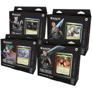 Collection of 'Magic: The Gathering' trading card game boxes on a white background