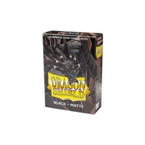 Dragon Shield card sleeves packaging with black and yellow design on a white background