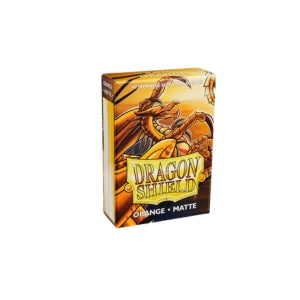 Dragon Shield orange matte card protector packaging on a white background