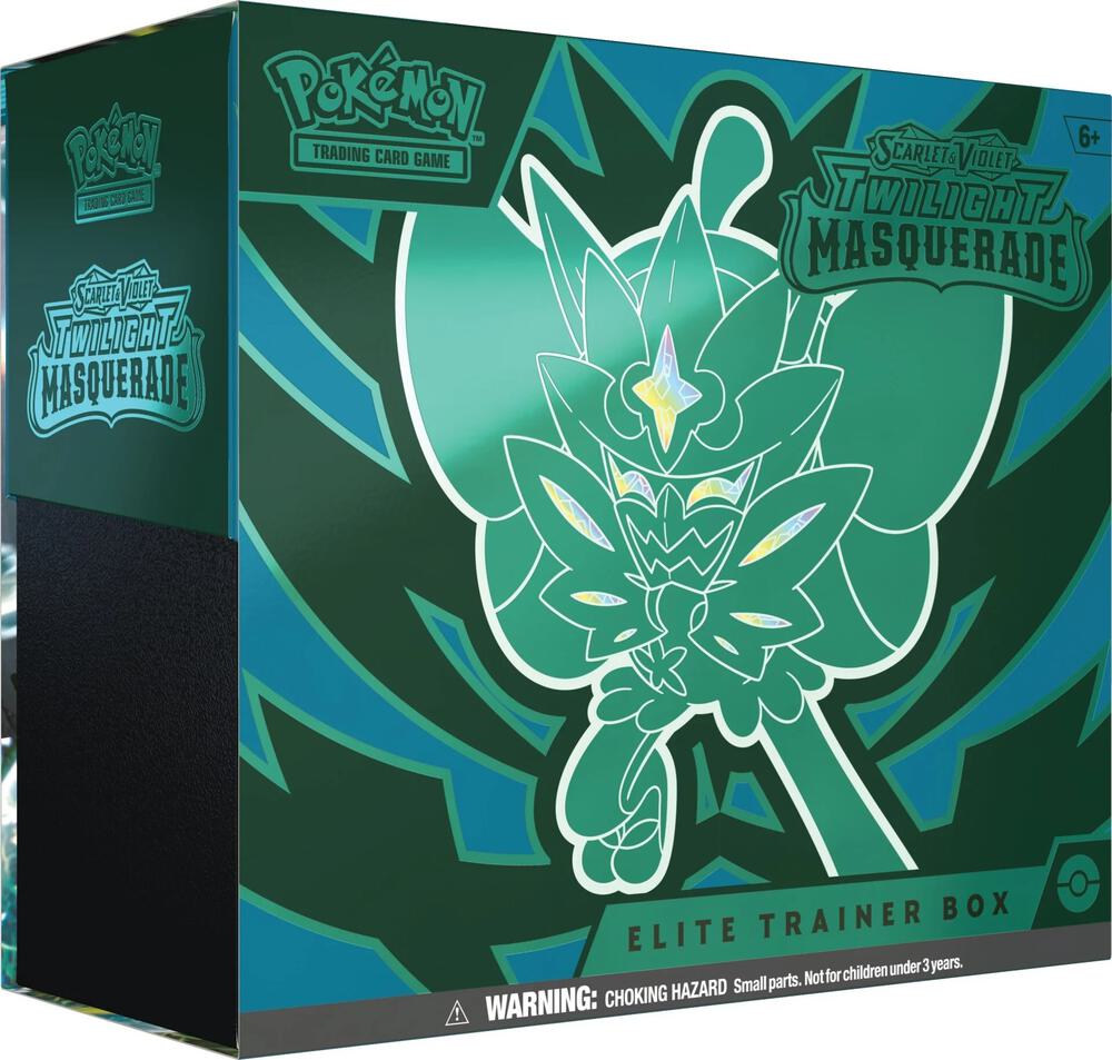 Pokémon TCG: Scarlet & Violet—Twilight Masquerade Elite Trainer Box | Sealed ETB with Booster Packs & Accessories