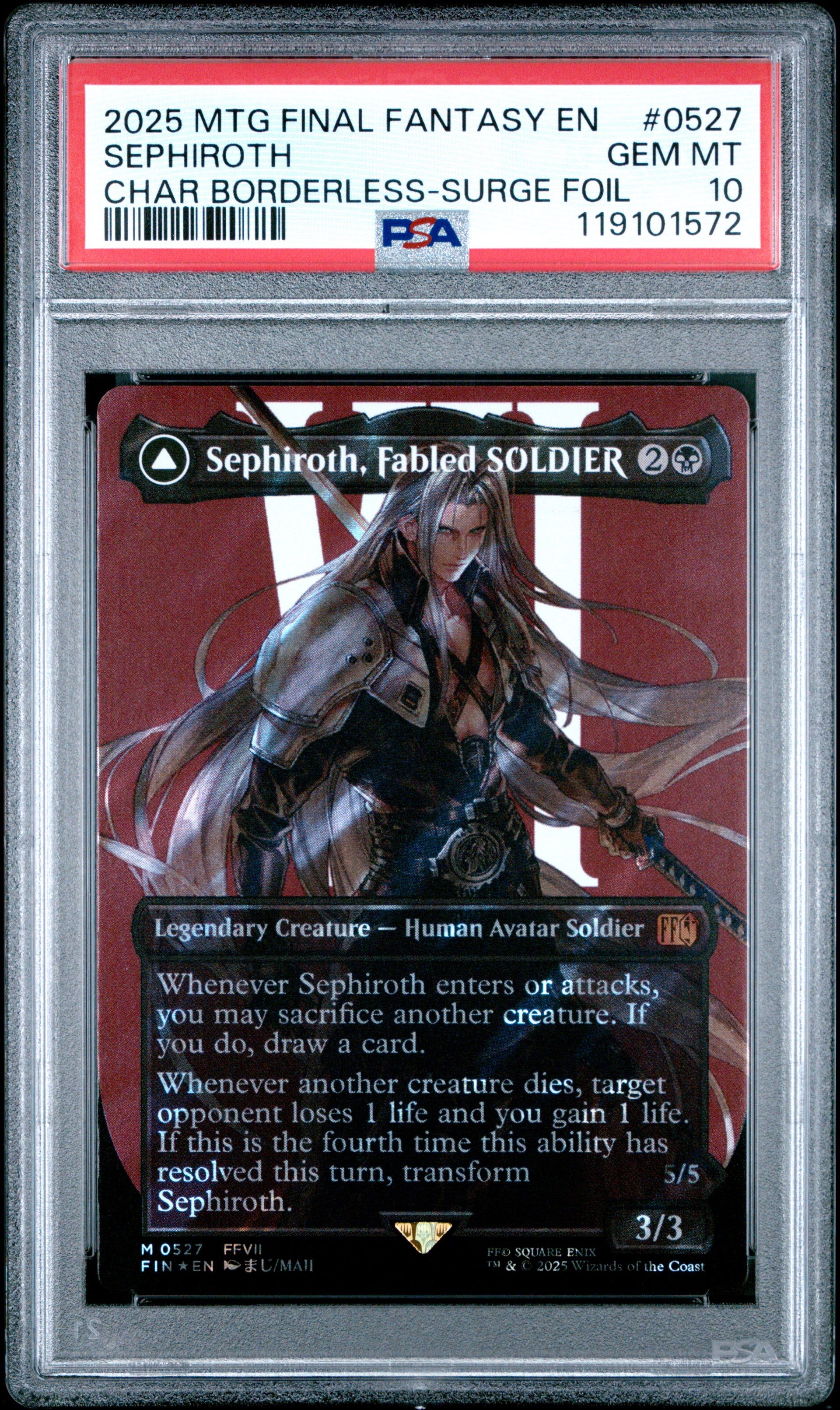 2025 MTG Final Fantasy Sephiroth, Fabled SOLDIER #0527 (Borderless Sur –  RNG-Gamez