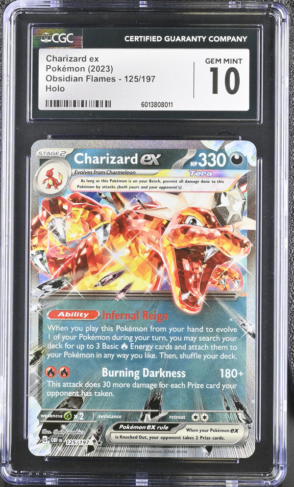 CGC 10 Gem Mint Charizard EX 125/197 Obsidian Flames