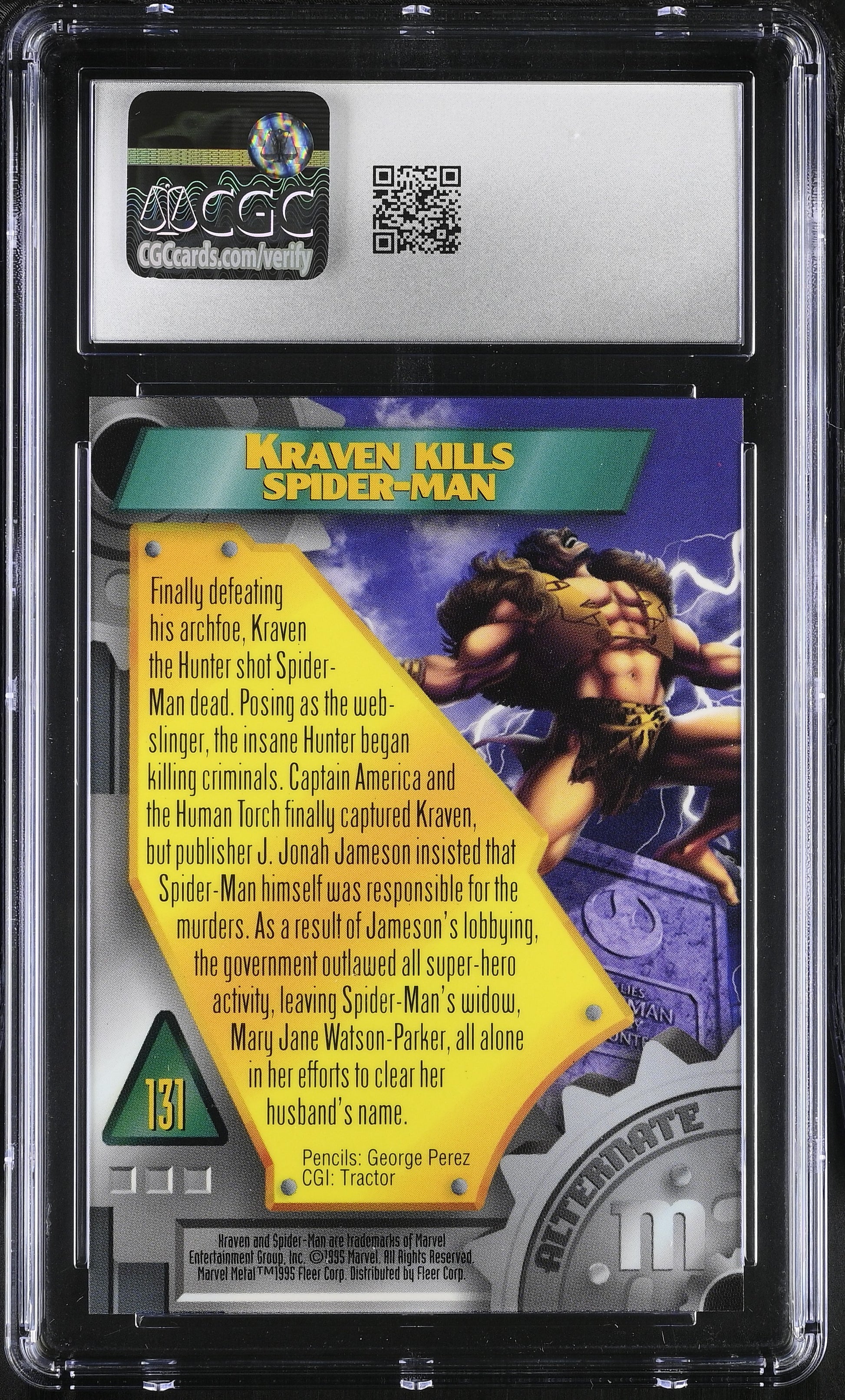 Kraven #131 – Marvel 1995 Metal – CGC 10 Gem Mint