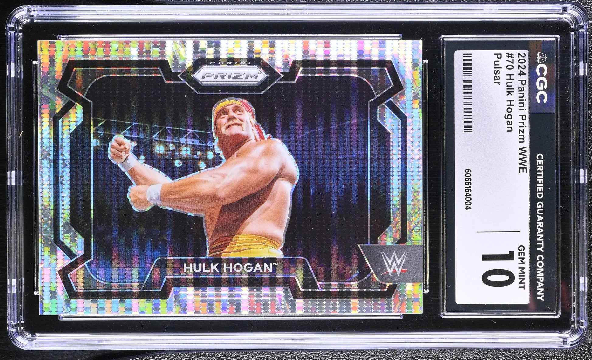 2024 Panini Prizm WWE #70 Hulk Hogan – Pulsar Parallel – CGC 10 Gem Mint