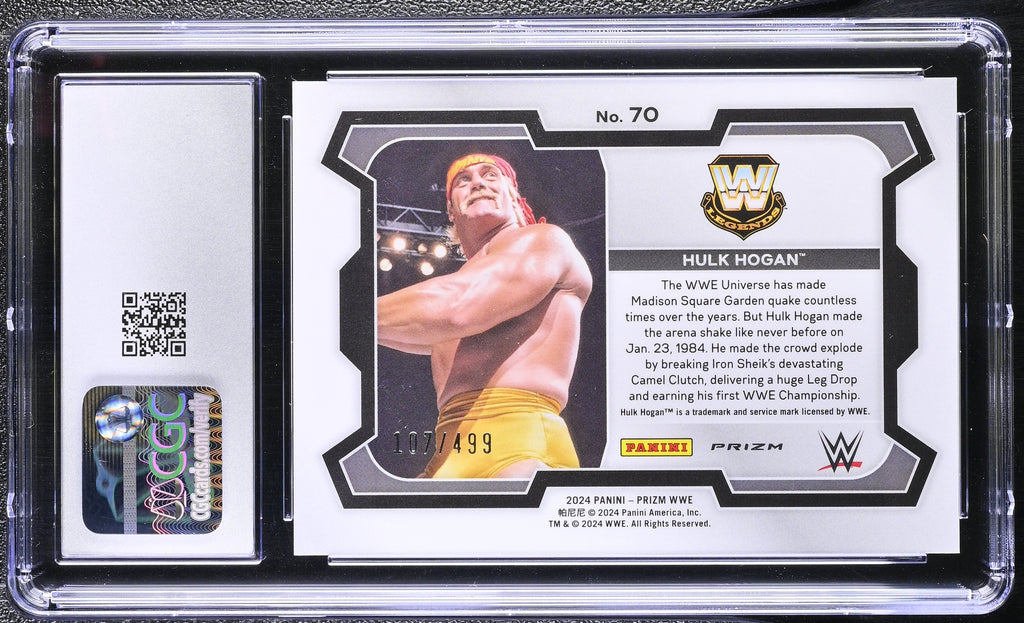 2024 Panini Prizm WWE #70 Hulk Hogan – Pulsar Parallel – CGC 10 Gem Mint
