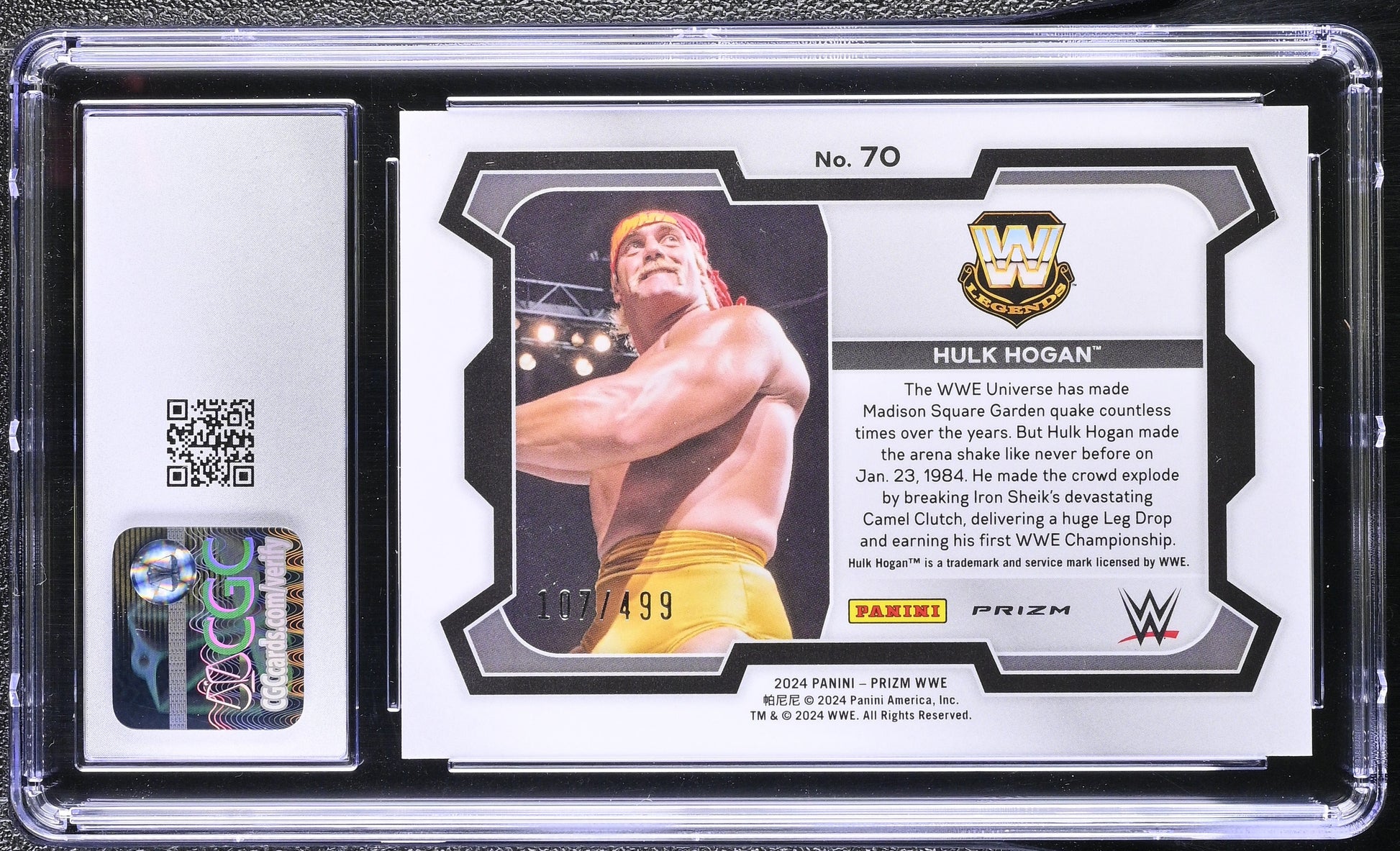 2024 Panini Prizm WWE #70 Hulk Hogan – Pulsar Parallel – CGC 10 Gem Mint