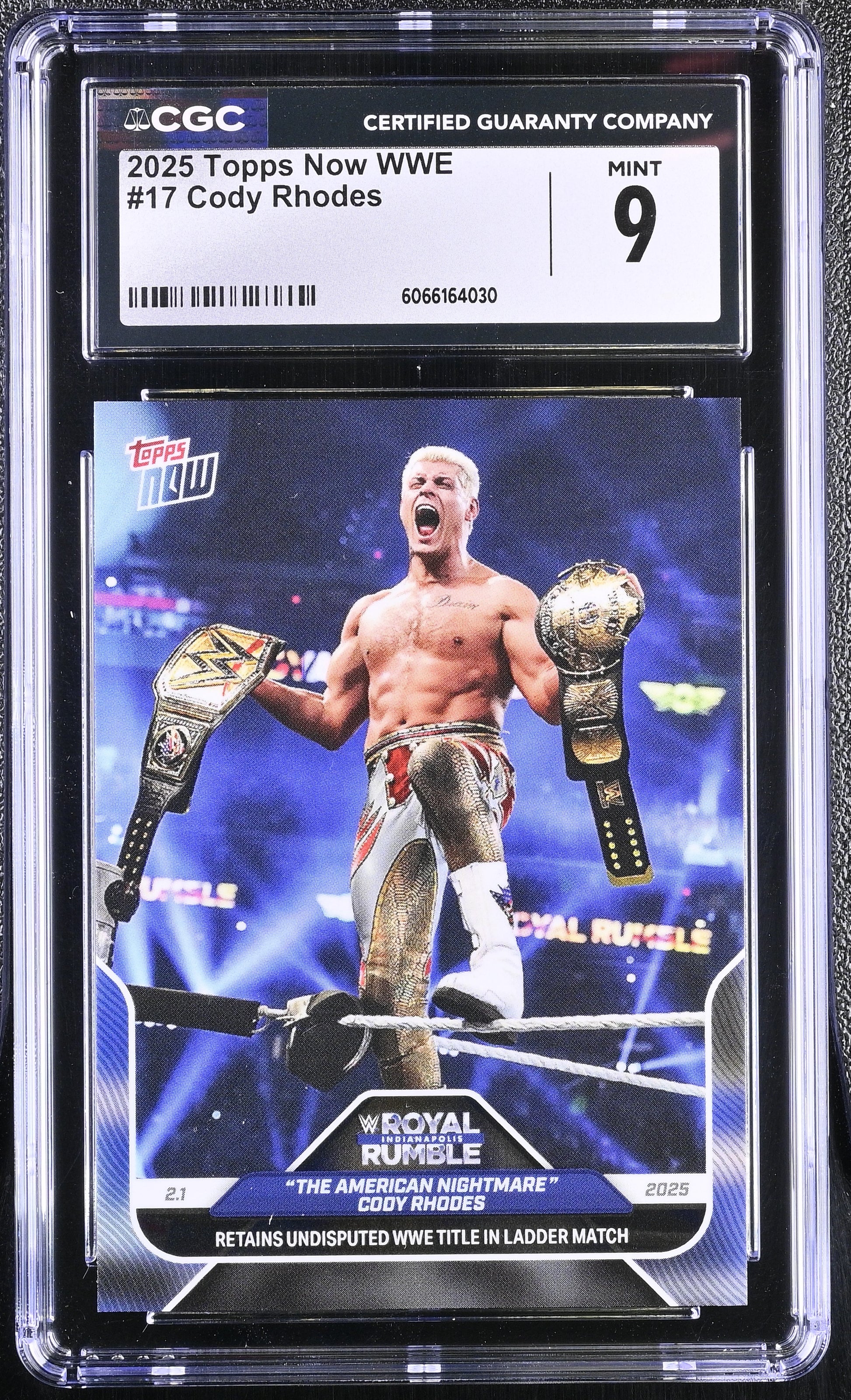 2025 Topps Now WWE #17 Cody Rhodes – CGC 9 Mint