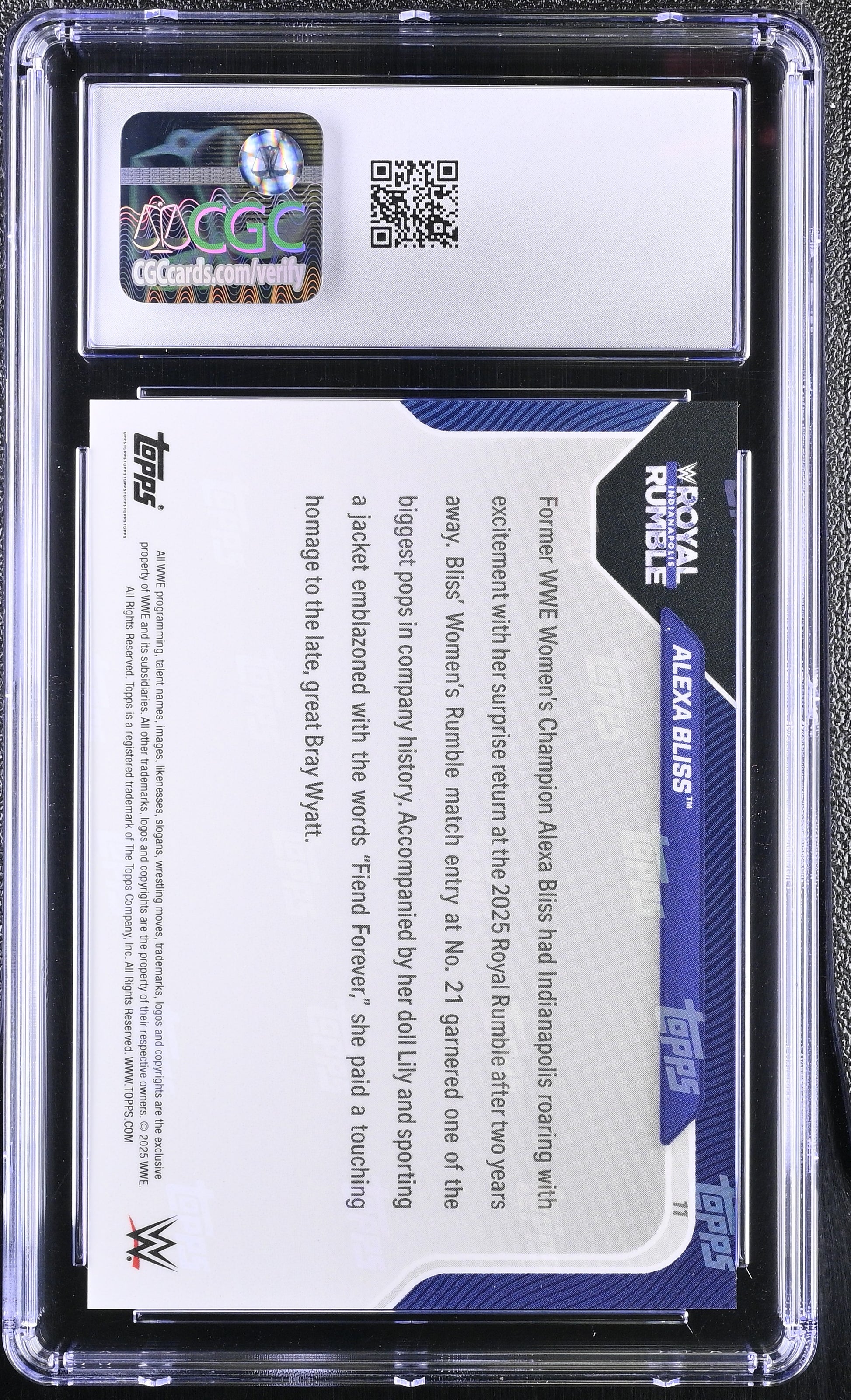 2025 Topps Now WWE #11 Alexa Bliss – CGC 9.5 Mint