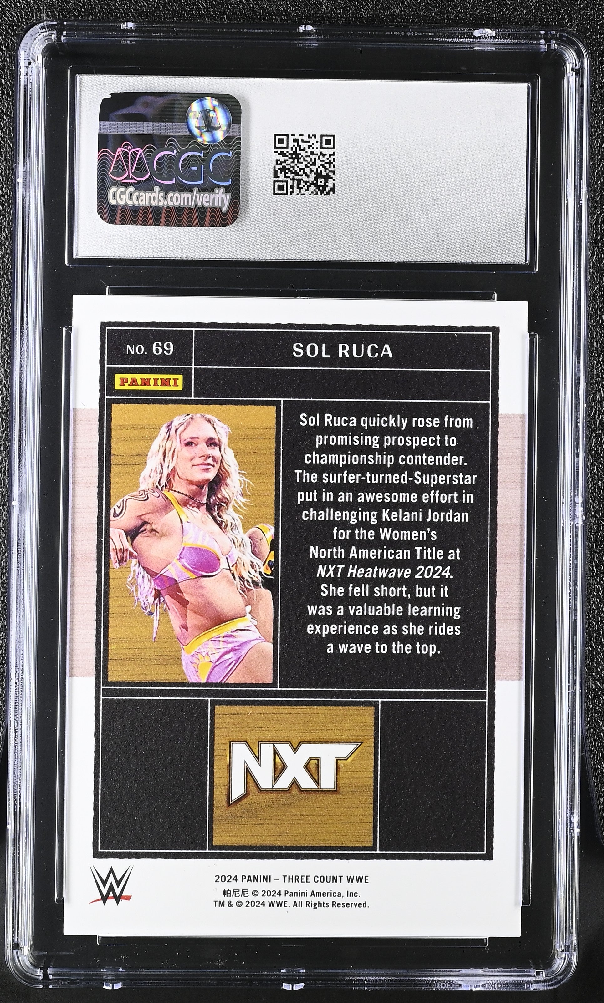 Sol Ruca [Red] #69 – 2024 Panini Three Count WWE – CGC 10 Gem Mint