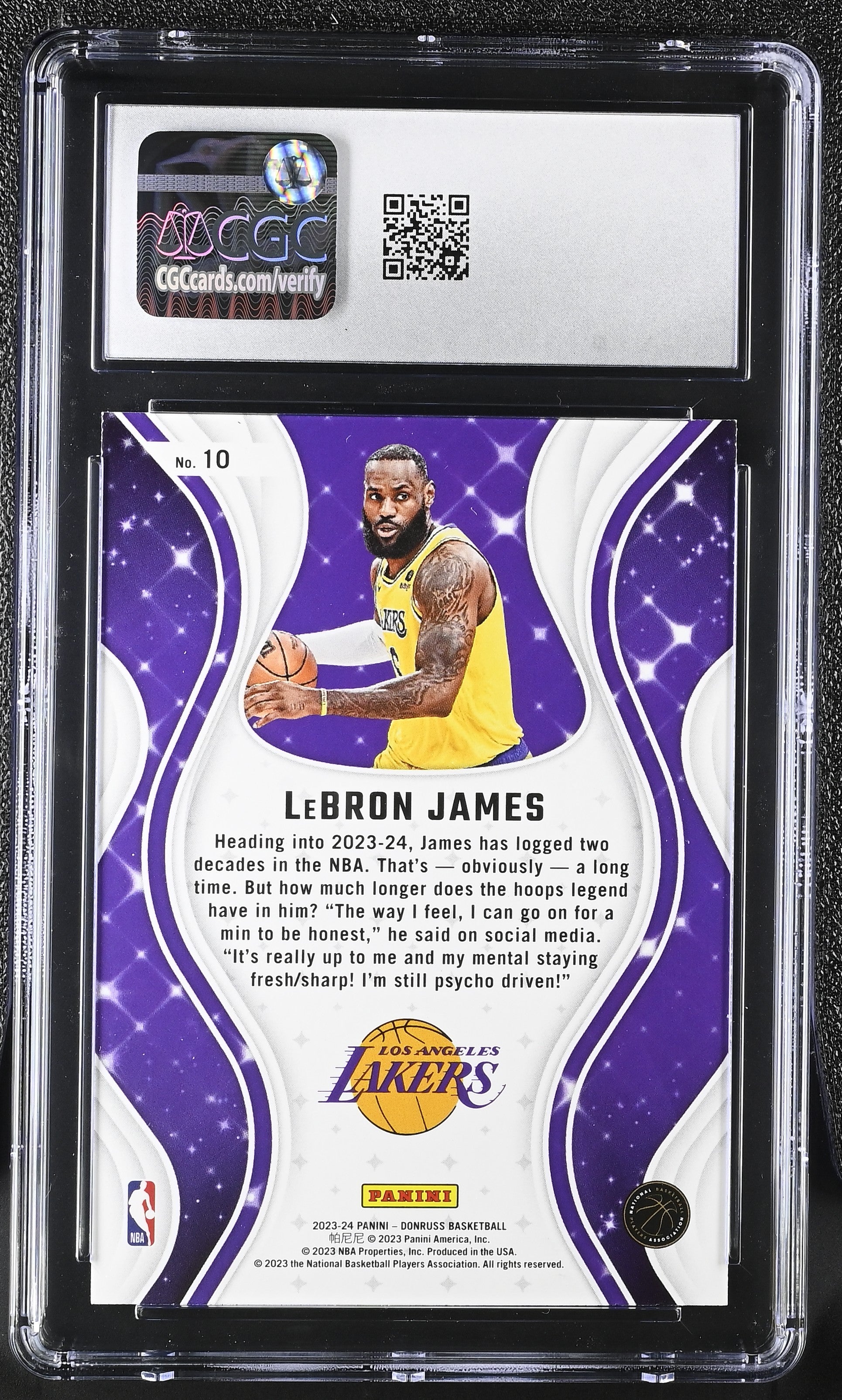 2023-24 Donruss Magicians LeBron James #10 – CGC 10 Gem Mint – Los Angeles Lakers