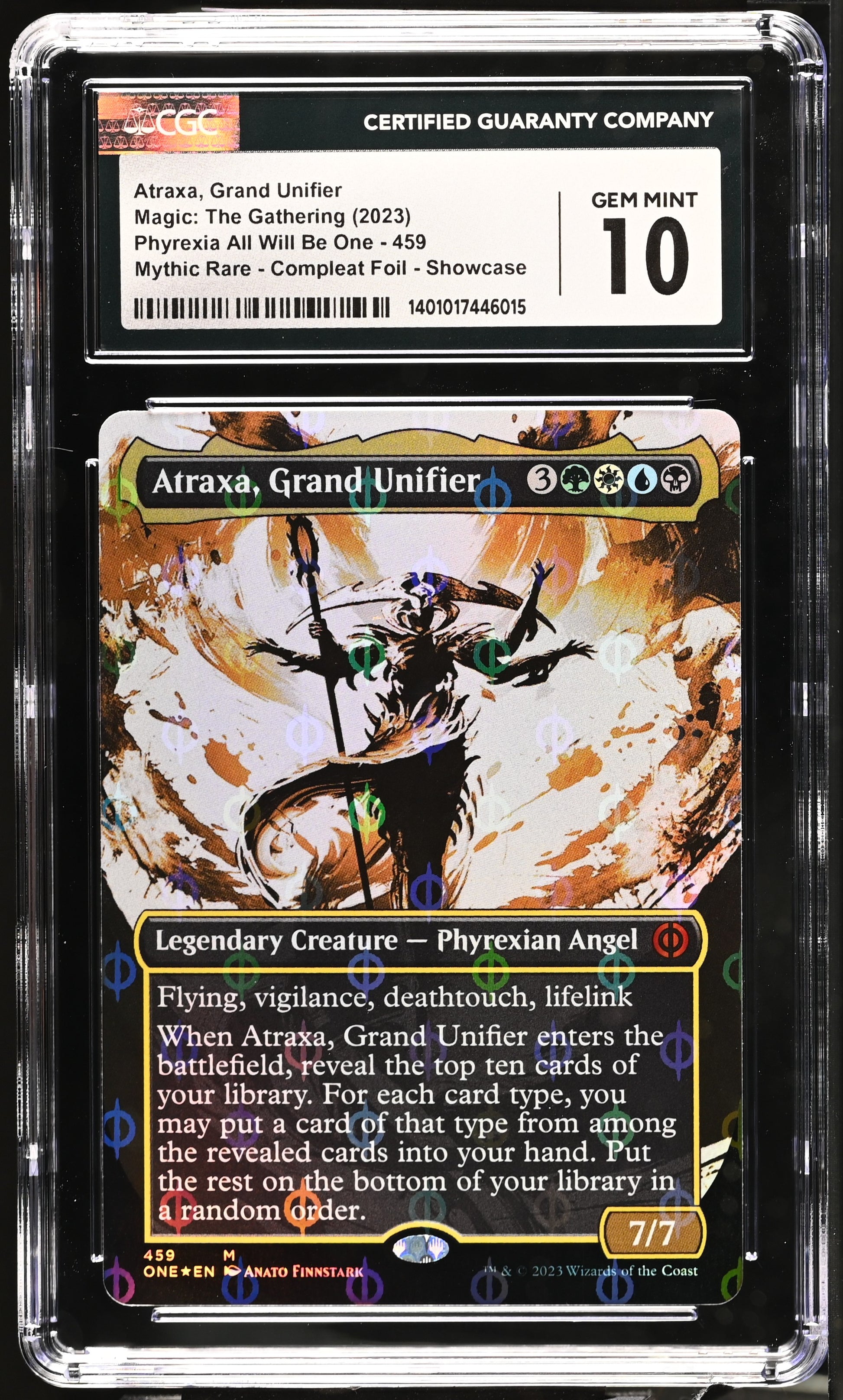 2023 MTG Atraxa, Grand Unifier – Step & Compleat Foil (Showcase) – CGC 10 Gem Mint