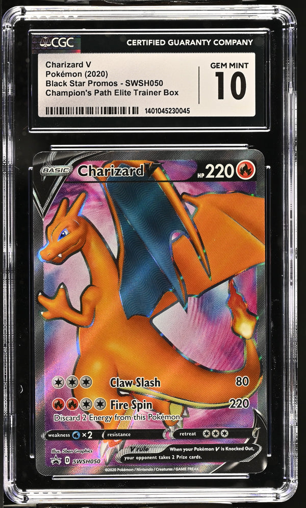 Charizard V Black Star Promos - Sword & Shield SWSH050 CGC 10