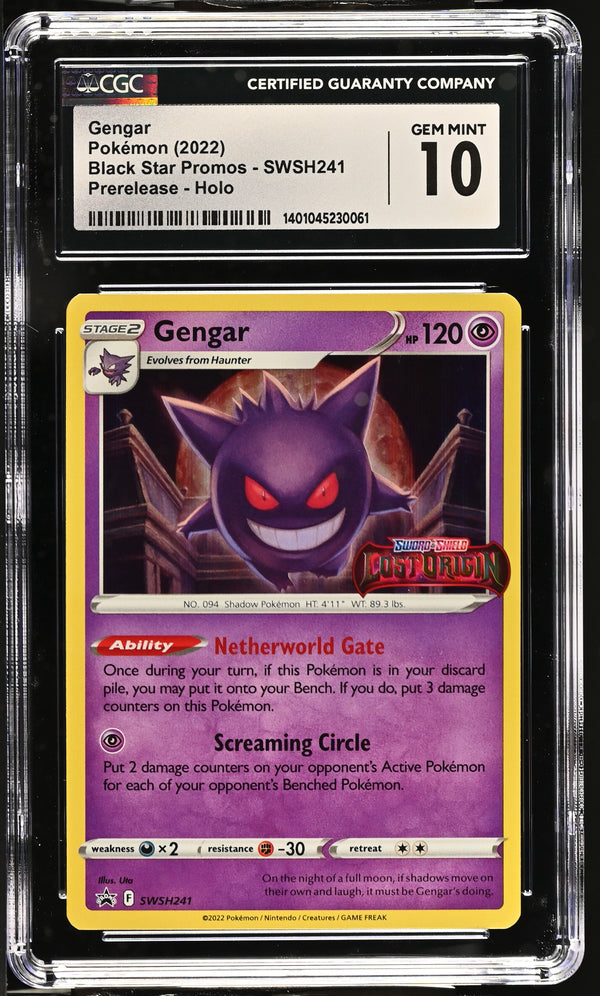 Gengar Black Star Promos - Sword & Shield SWSH241 CGC 10