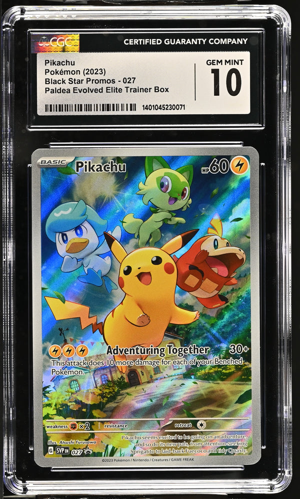 Pikachu Black Star Promos - Scarlet & Violet Paldea Evolved CGC 10