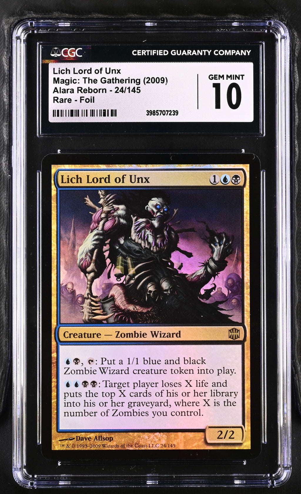 MTG Lich Lord of Unx – Alara Reborn Foil – CGC 10 Gem Mint