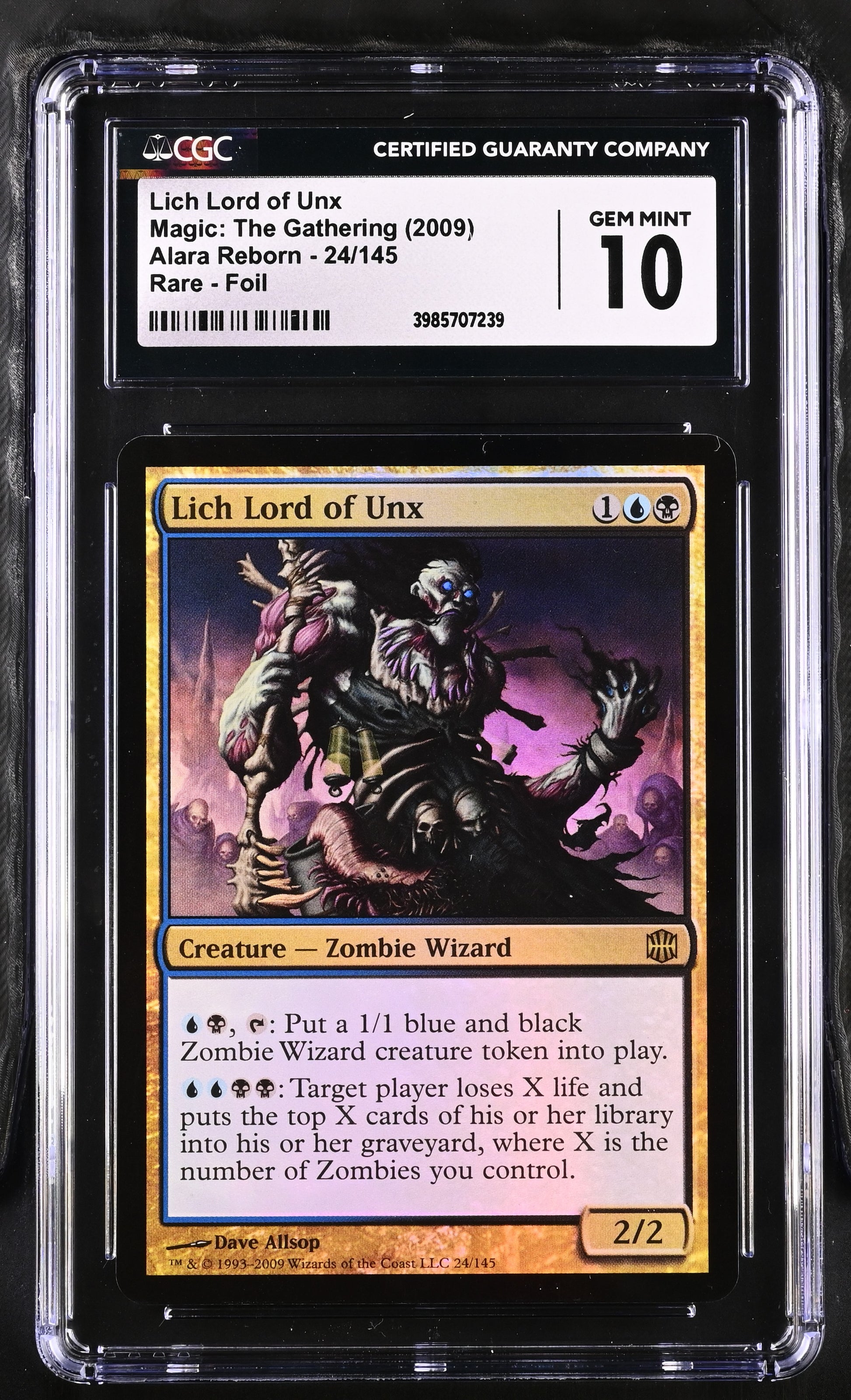 MTG Lich Lord of Unx – Alara Reborn Foil – CGC 10 Gem Mint