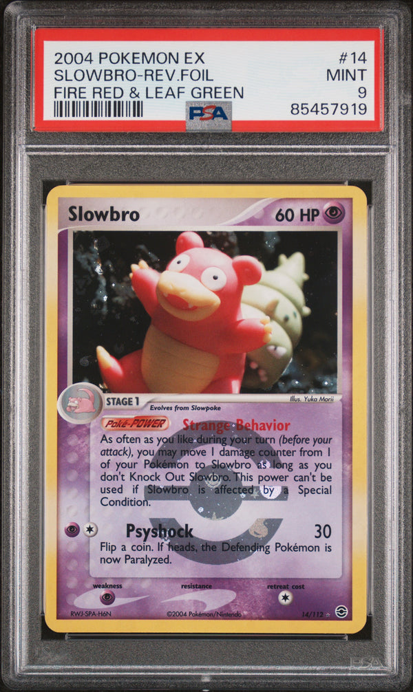 2004 POKEMON EX FIRE RED & LEAF GREEN SLOWBRO-REV.FOIL PSA 9