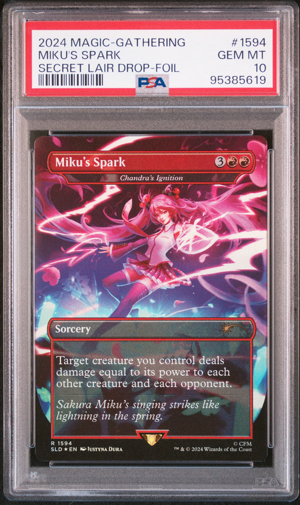 2024 MAGIC THE GATHERING SECRET LAIR DROP MIKU'S SPARK FOIL PSA 10