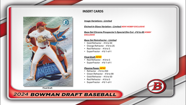 2024 Bowman Draft Baseball Hobby *Restock