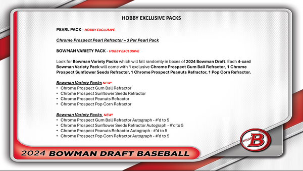 2024 Bowman Draft Baseball Hobby *Restock