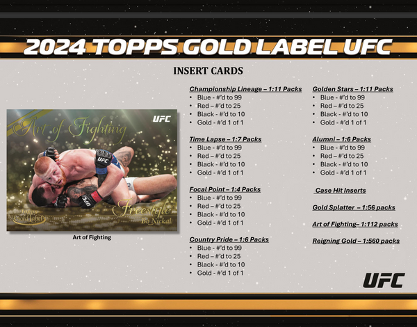 2024 Topps Gold Label UFC Hobby Box