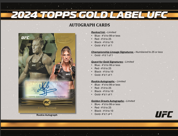 2024 Topps Gold Label UFC Hobby Box