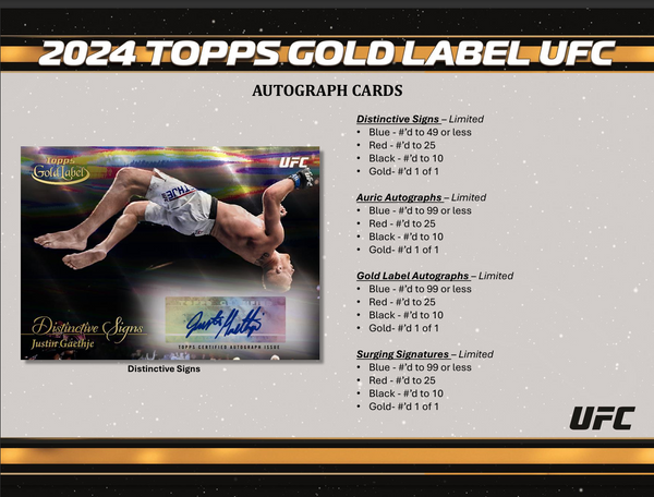 2024 Topps Gold Label UFC Hobby Box