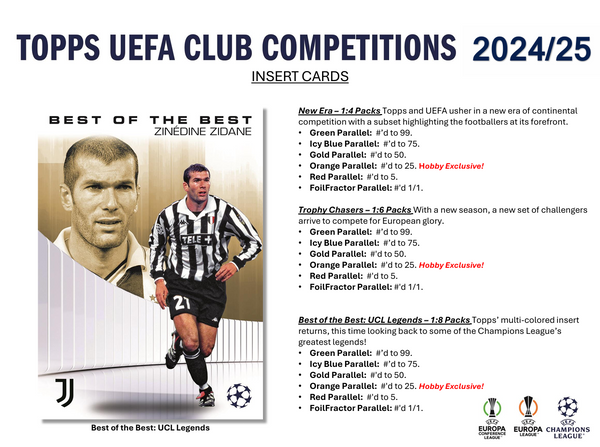 2024/25 Topps UEFA Club Competitions Soccer Hobby Box