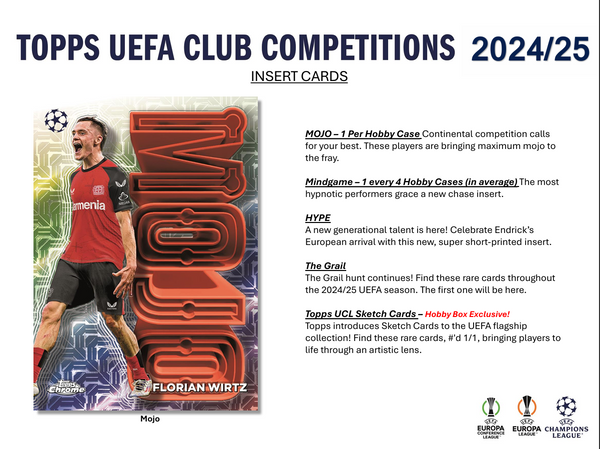 2024/25 Topps UEFA Club Competitions Soccer Hobby Box