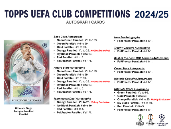 2024/25 Topps UEFA Club Competitions Soccer Hobby Box