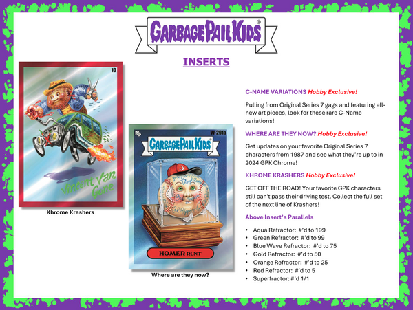 2024 Topps Garbage Pail Kids Chrome Series 7 Hobby Box