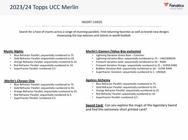 2023-24 Topps Merlin UEFA Club Competitions - Value Box